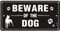 Beware of the Dog Sign Reflective Aluminum - 15x30cm, Outdoor Waterproof, UV Resistant, Durable