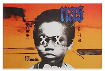YYKG Nas Illmatic Poster zum 20. Jahrestag, dekoratives Gemälde, Leinwand, Wandkunst, Wohnzimmer, Poster, Schlafzimmer, 30 x 45 cm