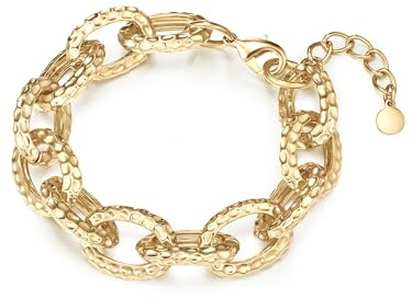 Lulu Jane Damen Gliederarmband Metall-Legierung gelbgold Modeschmuckarmband