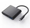 Adattatore USB C HDTV 4K, ElecMoga 3 in 1 adattatore multiporta di tipo C Hub con porta di USB 3.0 + ricarica USB-C PD compatibile con Google Chromebook, HP, Samsung S8/S9+ P40 e altro-Black