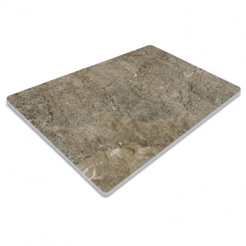Pagnanno. Chopping Board-Catering Cutting Set-Kitchen Board-Glass Worktop Savers-Sink Chopping Board-Large-Worktop Protectors Heat Resistant-Marble Effect Grey (Design 4, 50 x 40 cm (Pack of 1))
