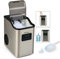COSTWAY Eiswürfelmaschine 24kg pro Tag Crushed Ice Maker, Eismaschine Eiswürfelbereiter inkl. Schaufel Timer, 2,5L Wassertank, Selbstreinigungsfunktion