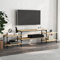 Higsose TV-Schrank 197x35x52cm Sonoma-Eiche,Holzwerkstoff,Stahl,Regal Schrank,Holzwerkstoff Gefertigte Medienschrank,DVD Ständer,TV Schrank Im Industrie-Design,Fernseher Tisch, A810