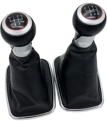 FRIGENN 5/6 Gang 12mm Schaltknauf Hebel Gamasche Kofferraumabdeckung, für VW Golf 4 Jetta MK4 GTI R32 Bora 1999 2000 2001 2002 2003 2004 2005