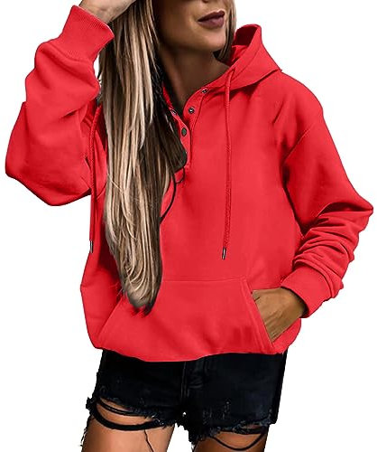 soccx Damen Pullover XXL Damen Sweatshirt Langarm warm Hoodie Jacke Damen kurz leichte Jacke Damen blau Leichter Mantel Damen übergang Langarmshirt Damen blau weihnachtsmotiv Bluse