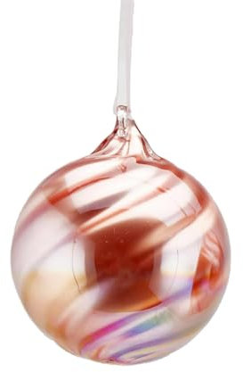 Palla di Natale in vetro Spiral pink diam.12 cm addobbo albero natale