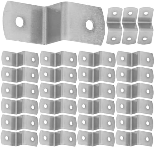 OSALADI 100 Stück Rückenklammern für Bilderrahmen, Z-förmiger BH für Bilder und Leinwand, Leinwand-Clips für Tische, Schreibtische und Beistelltische, 3,8 x 1,3 x 1,1 cm