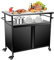Karpevta Outdoor-Grillwagen mit Stauraum, Outdoor-Vorbereitungstisch für Grill, Edelstahl, Grillwagen mit Rädern und Griff für Grill, Terrasse, Hinterhof