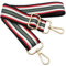Verstellbarer Schultergurt für Taschen Grau-Weiß-Rot, Taschengurte zum Wechseln, 80-130 cm Taschengurt Breit mit Karabiner Gold, Tragegurt Tasche für Damen Schulterriemen, Handtasche, 3.8cm, 1005