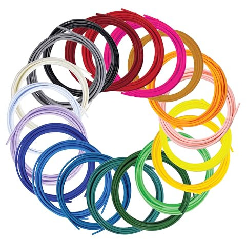 SCRIB3D Stift-Filament-Nachfüllpackungen, 20 Farben, 4,8 m pro Farbe, 1,75 mm PLA, funktioniert mit SCRIB3D, PIKA3D, MYNT3D und den meisten anderen 3D-Druckstiften