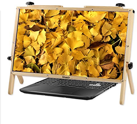 GeRRiT Magnifier Magnifying Screen for Computer, Stand Foldable, Laptop Screen Magnifier for The Visually Impaired, Suitable for Cell Phones and Laptops, Essential for Seniors