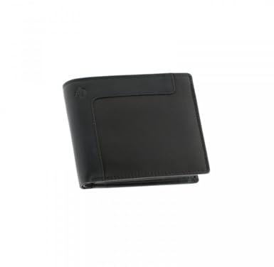ADAPELL Amer Geldbörse, 9,5 x 12 cm, Knopf und Mon, Schwarz, Schwarz, Talla única, Casual