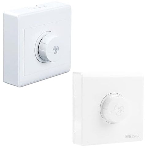 Adjustable Ceiling Fan Speed Control Switch Wall Button Dimmer Switch Electronics Mechanical Rotary On/Off Switch Ceiling Fan Knob Replacement White