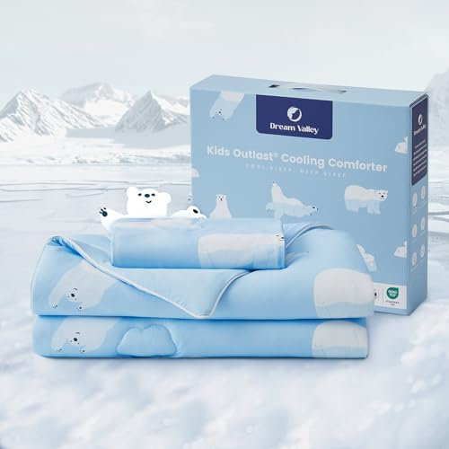 Dream Valley Cooles Kinder-Bettwäsche-Set, Decke und Bettbezug, Eisbär