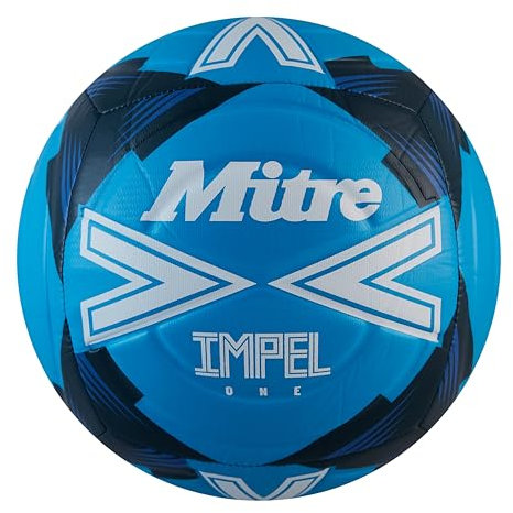 Mitre Adult Impel One 24 Football, Fluo Blue/White/Midnight Blue, 5