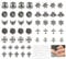 50PCS Cross Nail Art Charms Christmas 3D Punk Metal Nail Decorations Antique Silver DIY Manicure Rivet Accessories Retro Gothic Ornaments Nail Jewelry Kit for Women & Girls with 1PC Nail Art Sticker