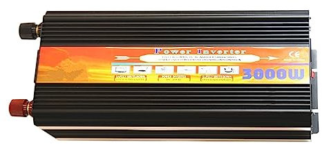 Onduleur de véhicule Haute Puissance 3000W 6000W, Onde de Correction, Double Ventilateur, Double Prise, convertisseur de Puissance Domestique Multifonction(12V 220V)