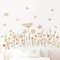 Pegatinas de Pared, Vinilos Decorativos, Jardín de Flores Boho Vinilos Decorativos, para Dormitorio Salón TV Sofá Pared Oficina Pegatinas Pared Decoración