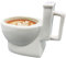 Tasse de toilette en céramique de 12 oz, tasse de toilette fantaisie, tasse à café, tasse de boisson avec caca caché à l'intérieur, cadeau pour farce, poisson d'avril, tasse de toilette blanche, tasse