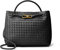 DAILANDO Gewebte Tragetasche für Damen, Designer-Schultertasche und Handtaschen mit geflochtenem Tragegriff, Schwarz