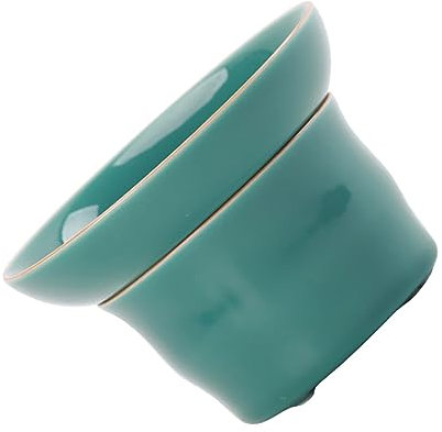 Amosfun Filtro Para Té Cerámico Con Soporte Base Colador Para Té Suelto Accesorio Clásico De Porcelana Para Infusión Sin Residuos