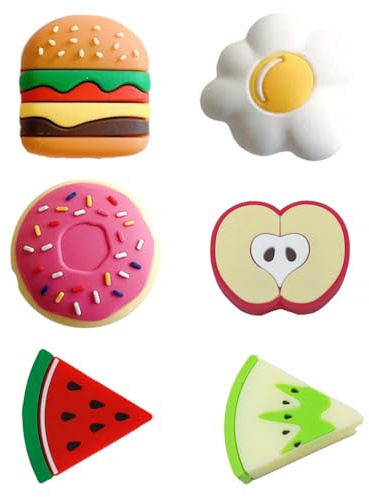 UYRVAPE 6pcs Charging Cable Protector, Fruit Animals Cable Protection, Cable Protection, Cute Animal Bites Cable Saver Cable Break Protection Plastic Animals Charging Cable Saver for USB Charging