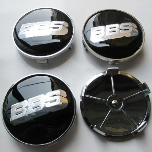 kykj 4 pièces 68mm Auto Cache Moyeux pour BBS, Enjoliveurs de Moyeu Capuchon De Centre De Roue Voiture Extérieurs Accessoires