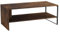 URBNLIVING 100cm Wooden Coffee Table Steel Frame Open Storage Shelf Living Room Furniture (Rustic Brown)