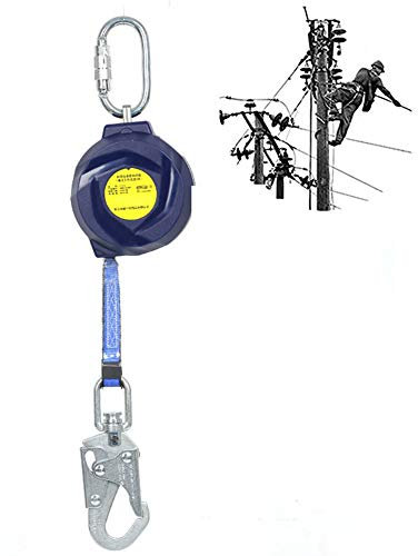 HUNTFF Fall Protection Self Retracting Lifeline with Quick-Action Braking System,Fall Arrest Block Inertia Reel,Roofing and Construction Personal Protection Devices,3m