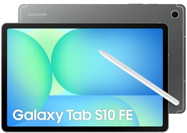 Samsung Galaxy Tab S10 FE, 3 anni di garanzia, Android Tablet, Display 10.9 LCD, Wifi, RAM 8GB, 128GB, 8.000 mAh, S Pen, Android 15, IP68, Gray [Versione italiana]