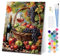EOBROMD Obst Malen Nach Zahlen Erwachsene mit Rahmen, Malen Nach Zahlen, Paint by Numbers, DIY Leinwand Handgemalt Ölgemälde Set für Home Decor 30x40cm