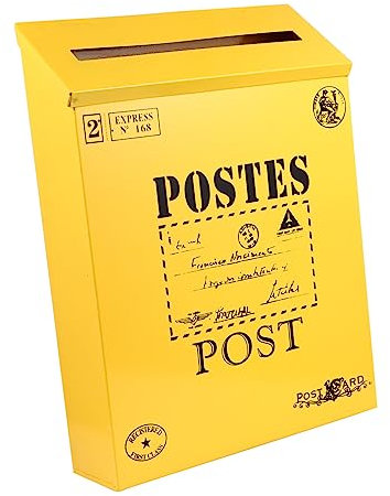 EXCEART Briefkasten Für Außenbereich Fotozubehör Und Wohndekor Aus Hochwertigem Material Langlebig Und Sicher Mit Viel Stauraum Für Zeitungen Briefe Und Zeitschriften Installieren Und Prak