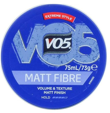 VO5 Extreme Matt Fibre Styling Wax 75ml – Strong Hold & Matte Finish Adds Texture & Volume Easy to Apply & Wash Out