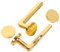 WEKAMOS 2Sets Miniature Door Knob and Lock Kit Dollhouse Accessories Elegant Iron Handles for Doll House Furniture for Play House Decor and Collectibles