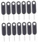 SHINEOFI 15Pièces Outil Éjection Sim Pins Alliage Aluminium pour Retrait de Carte Sim de Téléphone et Tablette