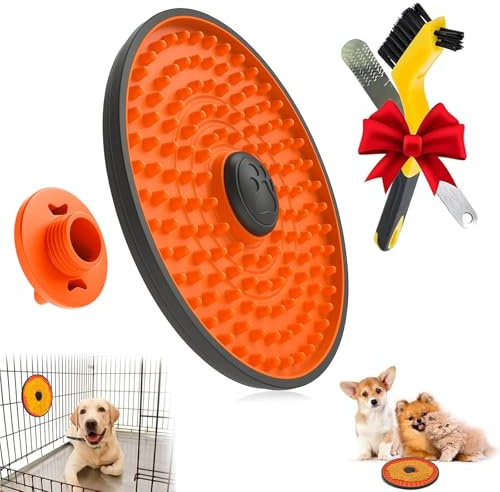Lalolee Lick Mat for Dogs, Dog Crate Lick Pads Slow Feeder, Lick Pad Crate Training Toy Crate Lick Plate,Very Suitable Peanut Butter, Treats Yogurt, Bolognese, for Boredom Relief Licking Pad