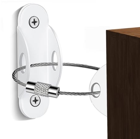 Kit antipuritas para muebles - Correa de pared pesada de 20 cm | ancla de armario a prueba de, cuerda metálica fuerte, soporte de metal | Dispositivo de seguridad para muebles para l