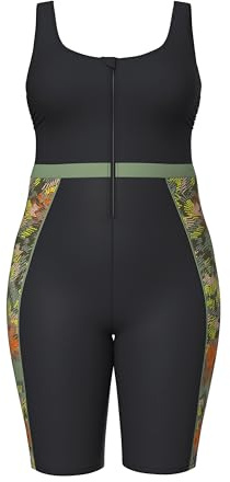 Ulla Popken Damen Badeanzug, Langes Bein, Ohne Softcups, Recycelt Badeanzug (1er Pack)