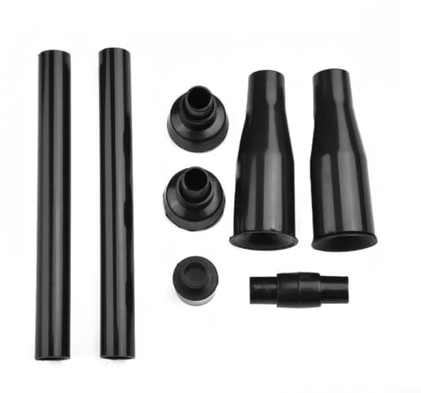 Glewi 8-teiliges schwarzes Kunststoff-Brunnen-Düsen-Set mit Adaptern, verstellbare Wassersprühköpfe für Gartenteiche, Aquarien und Aquarien