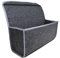 Kofferraumtasche Auto Filz Autotasche mit Klett Grau Aufbewahrungstasche Silber zusammengefaltet 235x30x500mm Offen ca 235 x 200 x 500mm