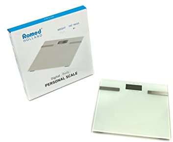 Romed Personenwaage digital, Körperfettwaage, belastbar bis 180 kg / 396 lbs, PS003