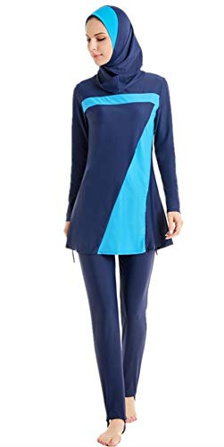 TianMai Nouveau Maillots de Bain Musulman Femmes Filles Manche Modeste Maillot de Bain Burkini Dame Couverture complète Garde Surfant Costume