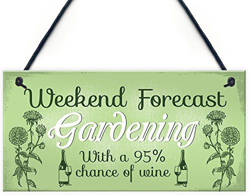 Red Ocean Garden Novelty Hanging Plaque SummerHouse Garden Shed Wine Friend Gift For Women