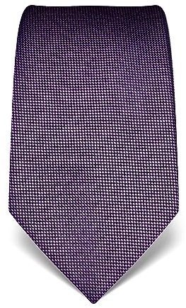 Vincenzo Boretti Herren Krawatte reine Seide strukturiert edel Männer-Design zum Hemd mit Anzug für Business Hochzeit 8 cm schmal/breit lila
