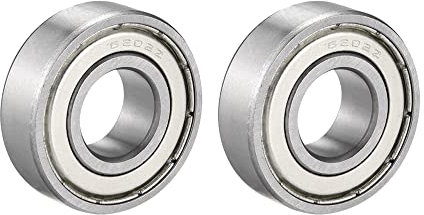 sourcing map 2 Stück 6202Z Rillenkugellager 15mmx35mmx11mm Einzelschild Chromstahl Kugellager Einzelner Schild Lager