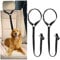 CGBOOM Universal Hunde Sicherheitsgurt fürs Auto Kopfstütze, Multifunktions Verstellbar Hundegurt Sicherheitsgeschirr Hundeanschnallgurt passend für Kleine, mittlere & große Hunde - 2 Pack (Schwarz)