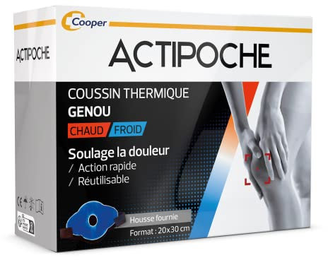 ACTIPOCHE - Wärmekissen - Thermotherapie - Muskelverspannungen und Gelenkschmerzen - Knie - Gel - 1 Stück