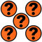 Fragezeichen Magnete 5 cm für Magnettafeln, Kühlschränke, Plantafeln und Whiteboards. Emoji Magnet Question Mark - 5 stück - 5cm