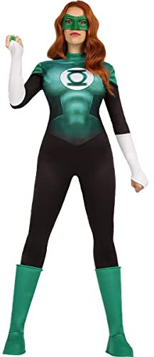 Funidelia | Disfraz de Linterna Verde para mujer Superhéroes, DC Comics, Green Lantern - Disfraz para adultos y divertidos accesorios para Fiestas, Carnaval y Halloween - Talla XS - Verde