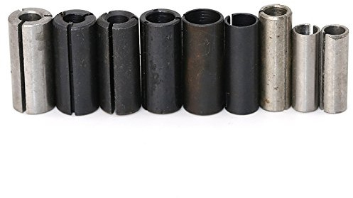 Router Bit Chuck, Milling Cutter Collet Adapter for Lathe CNC Router (Pack of 2, No.1 12.7mm to 6.35mm)